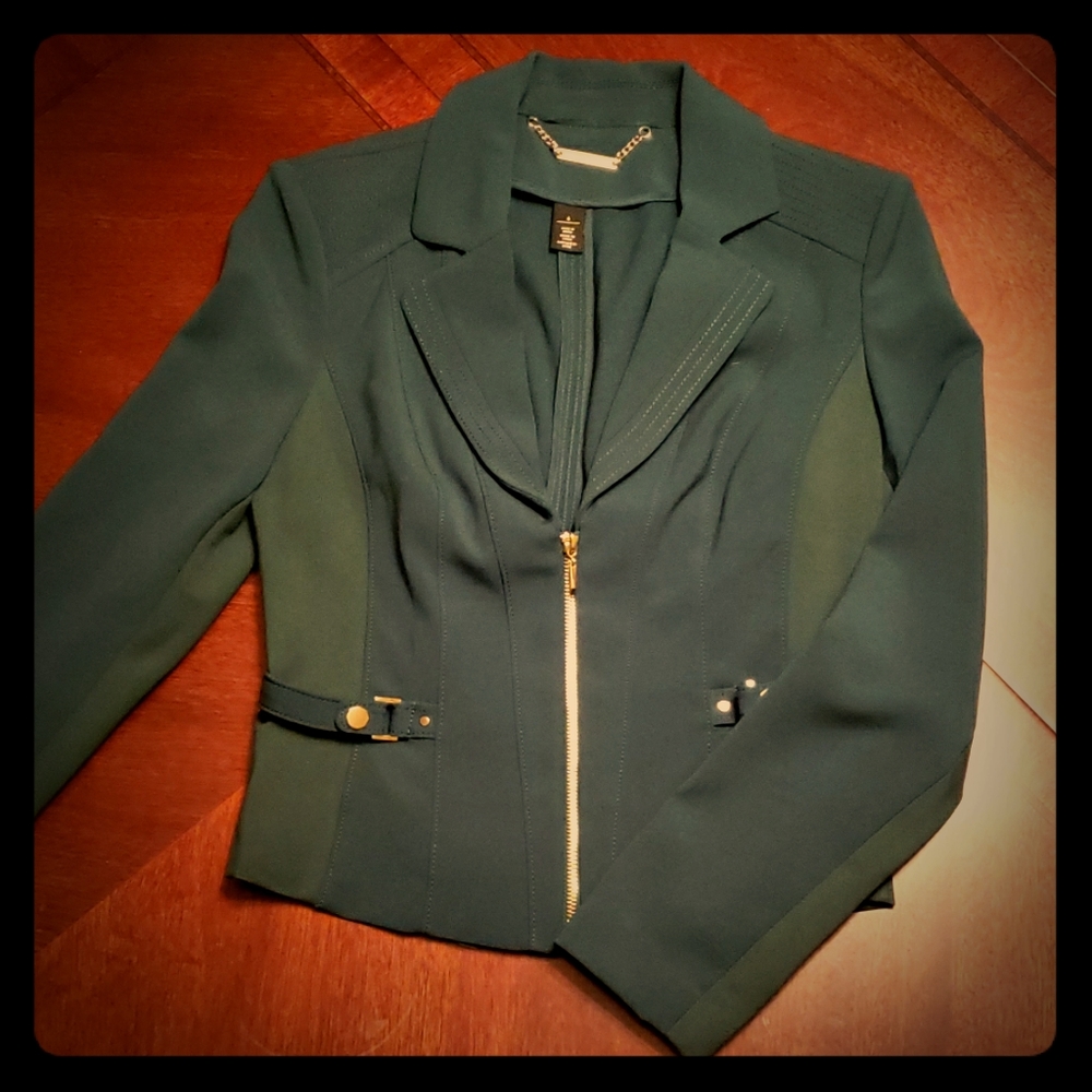 WHBM Forest Green Blazer size 6